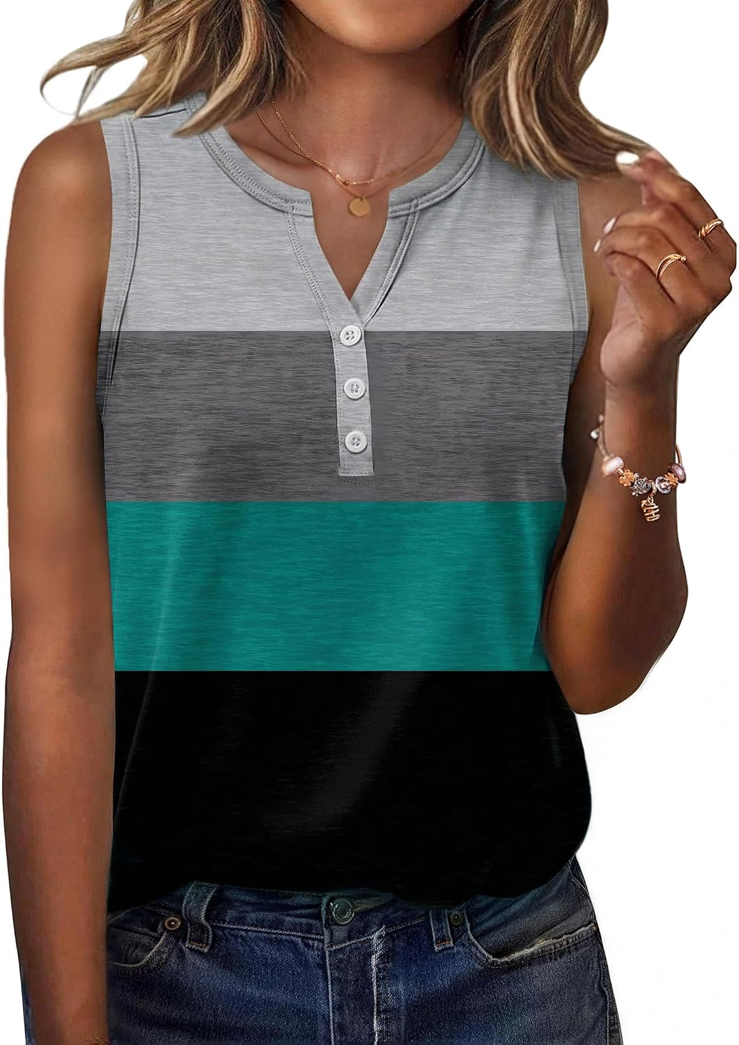 Womens Tank Tops 2026 Loose V Neck Spring Summer Tops Business Dressy Sleeveless Shirts