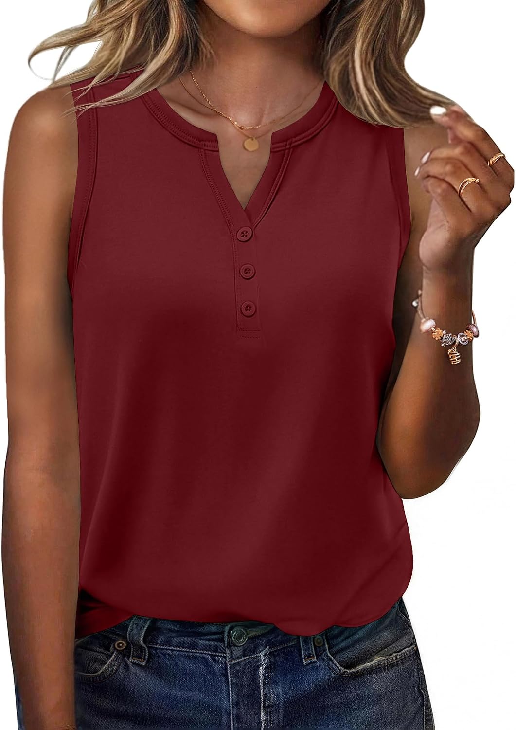 Womens Tank Tops 2026 Loose V Neck Spring Summer Tops Business Dressy Sleeveless Shirts