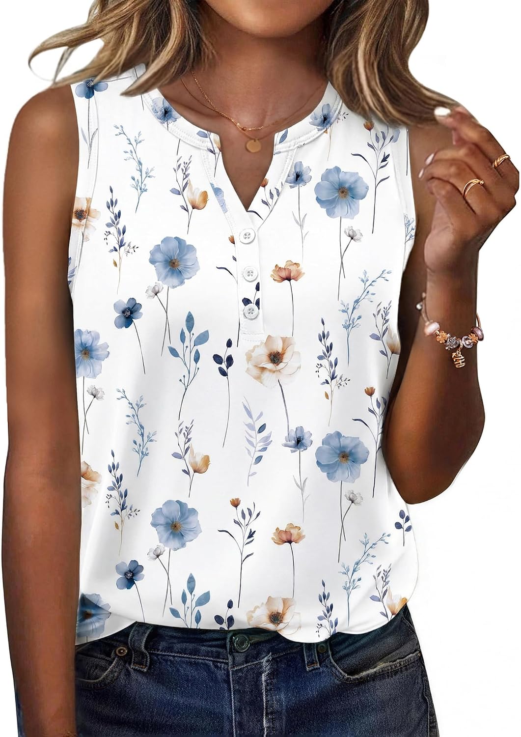 Womens Tank Tops 2026 Loose V Neck Spring Summer Tops Business Dressy Sleeveless Shirts