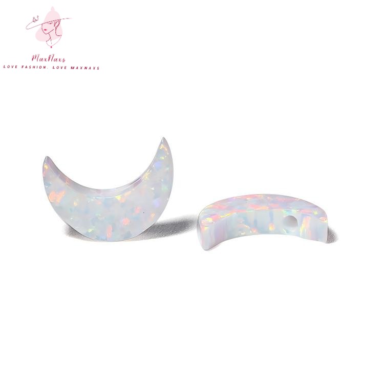 Wholesale Moon Shaped Synthetic Gemstone Opal for Necklace Pendant