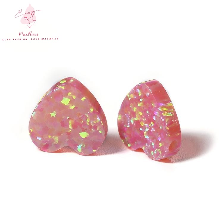 Wholesale Customized White Synthetic Opal Heart Pendant for Fashion Jewelry