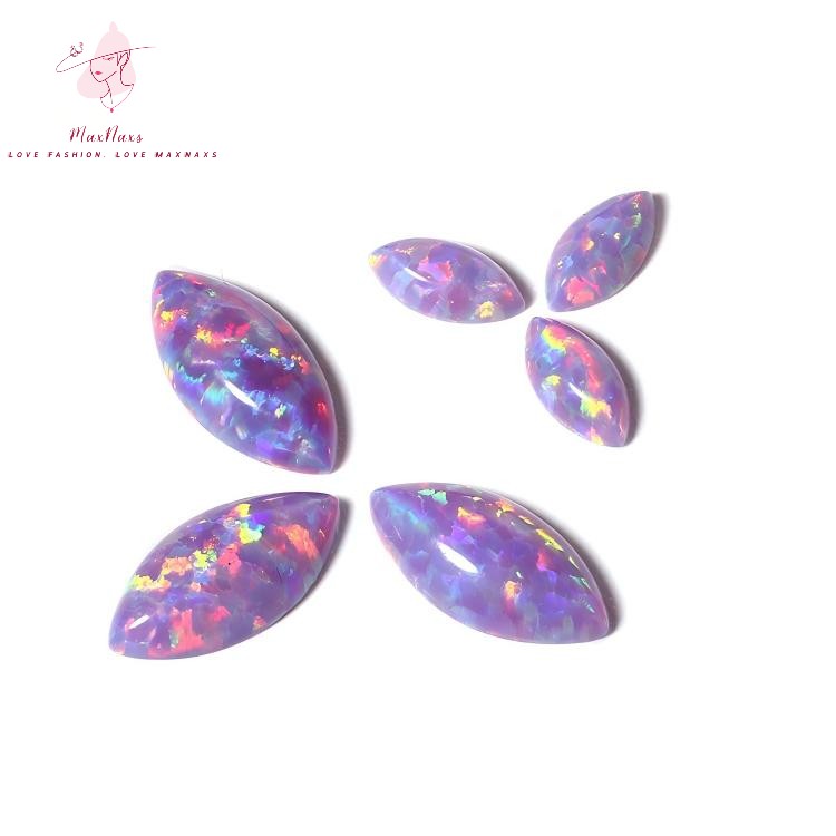 Wholesale Marquise Cabochon Green Synthetic Opal Loose Stone
