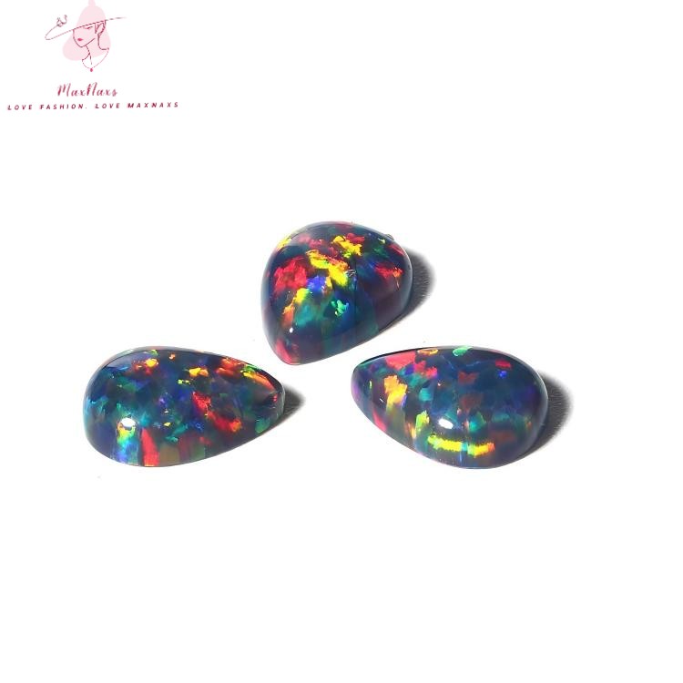Wholesale Fire Pear Shape Lab Synthetic Opal Cabochon Gemstone with Factory Price