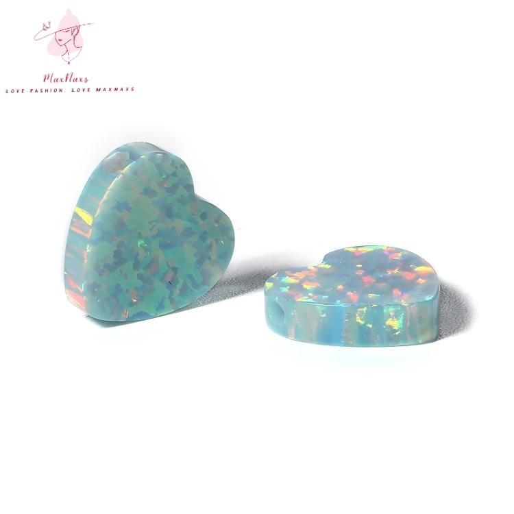 Wholesale Customized White Synthetic Opal Heart Pendant for Fashion Jewelry