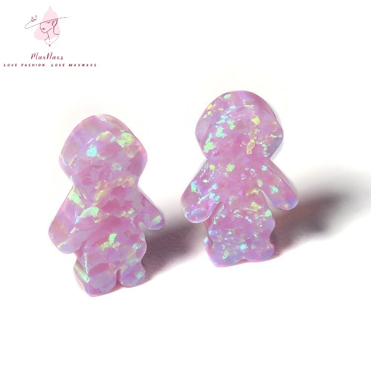  Wholesale Boy and Girl Shape Lab Created Synthetic Opal Christmas Ornament
