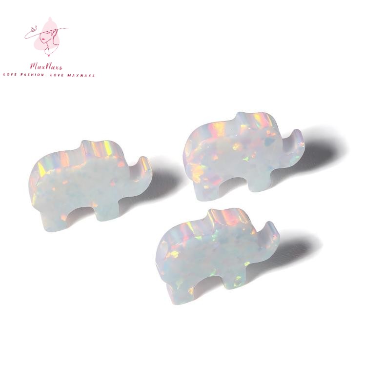 Wholesale Synthetic Opal Elephant for Fashion Necklace Jewelry