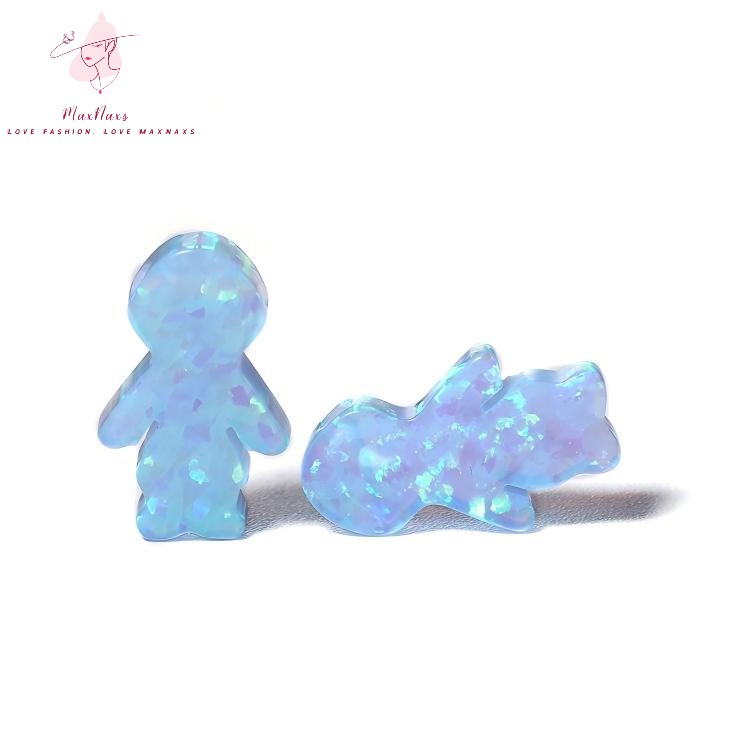  Wholesale Boy and Girl Shape Lab Created Synthetic Opal Christmas Ornament