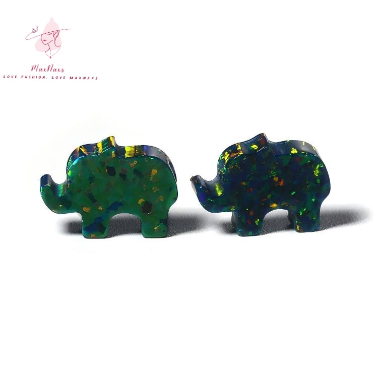 Wholesale Synthetic Opal Elephant for Fashion Necklace Jewelry