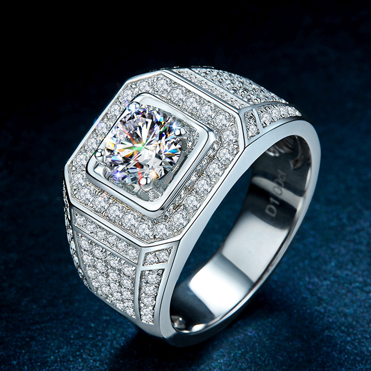 S925 High-end irregular moissanite silver ring Engagement,