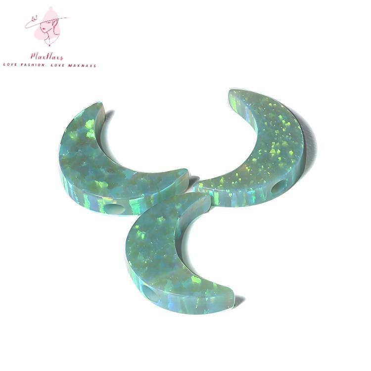 Wholesale Moon Shaped Synthetic Gemstone Opal for Necklace Pendant