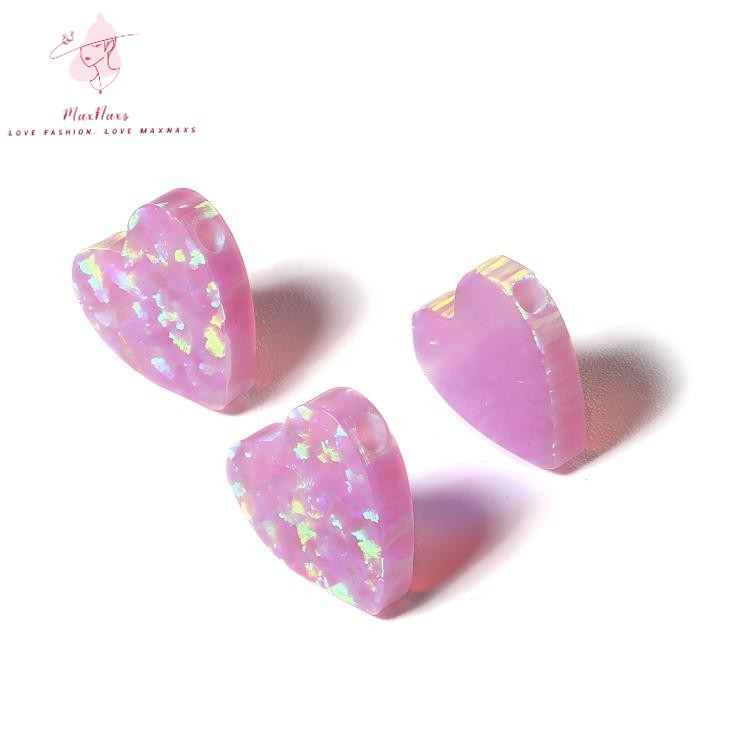 Wholesale Customized White Synthetic Opal Heart Pendant for Fashion Jewelry