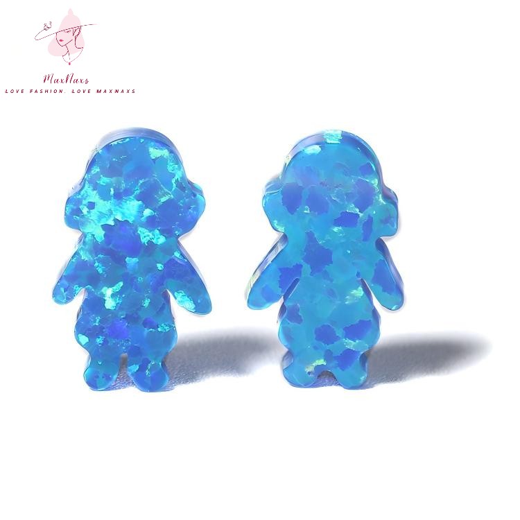 Wholesale Boy and Girl Shape Lab Created Synthetic Opal Christmas Ornament