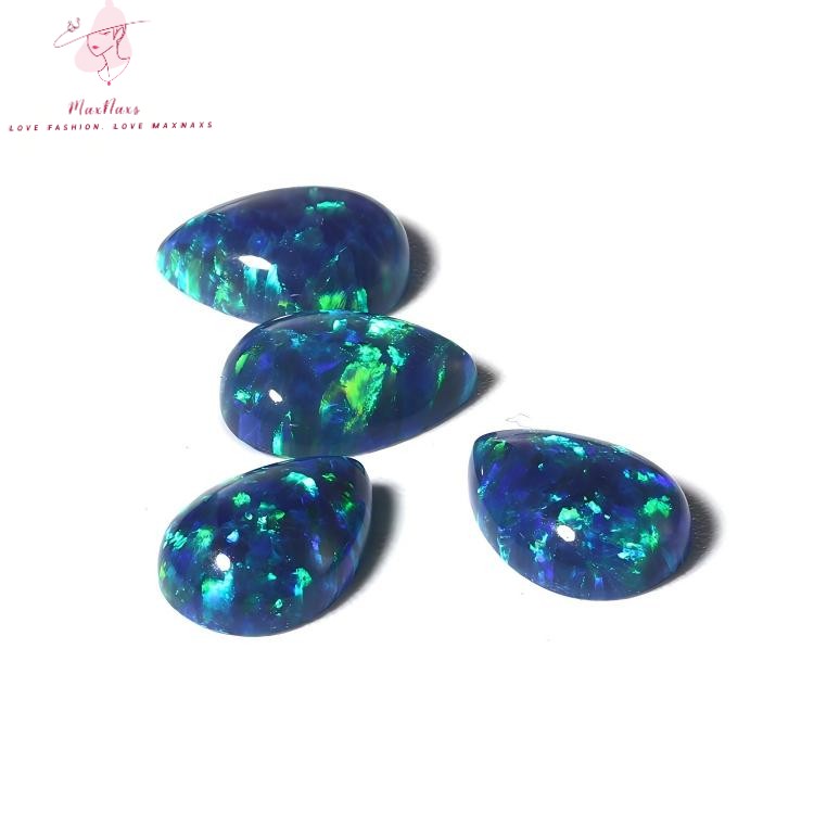 Wholesale Fire Pear Shape Lab Synthetic Opal Cabochon Gemstone with Factory Price