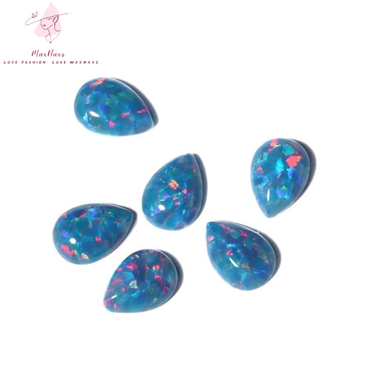 Wholesale Fire Pear Shape Lab Synthetic Opal Cabochon Gemstone with Factory Price