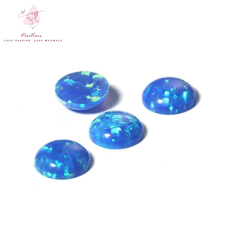 Wholesale Synthetic Fire Opal Round Cabochon Beads for Jewelry Making