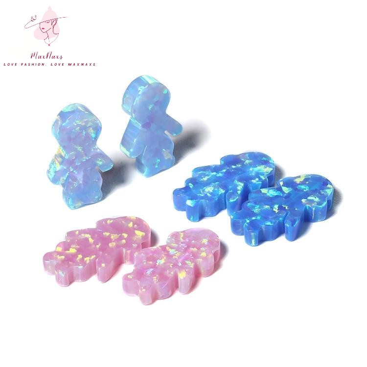  Wholesale Boy and Girl Shape Lab Created Synthetic Opal Christmas Ornament