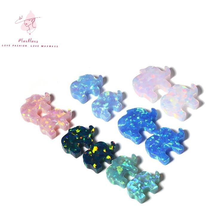 Wholesale Synthetic Opal Elephant for Fashion Necklace Jewelry