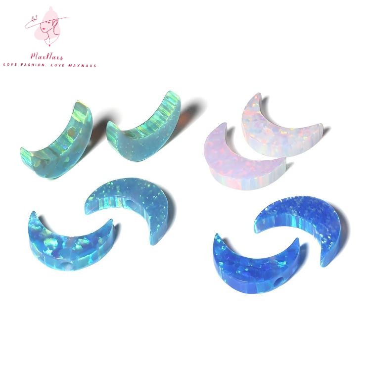 Wholesale Moon Shaped Synthetic Gemstone Opal for Necklace Pendant