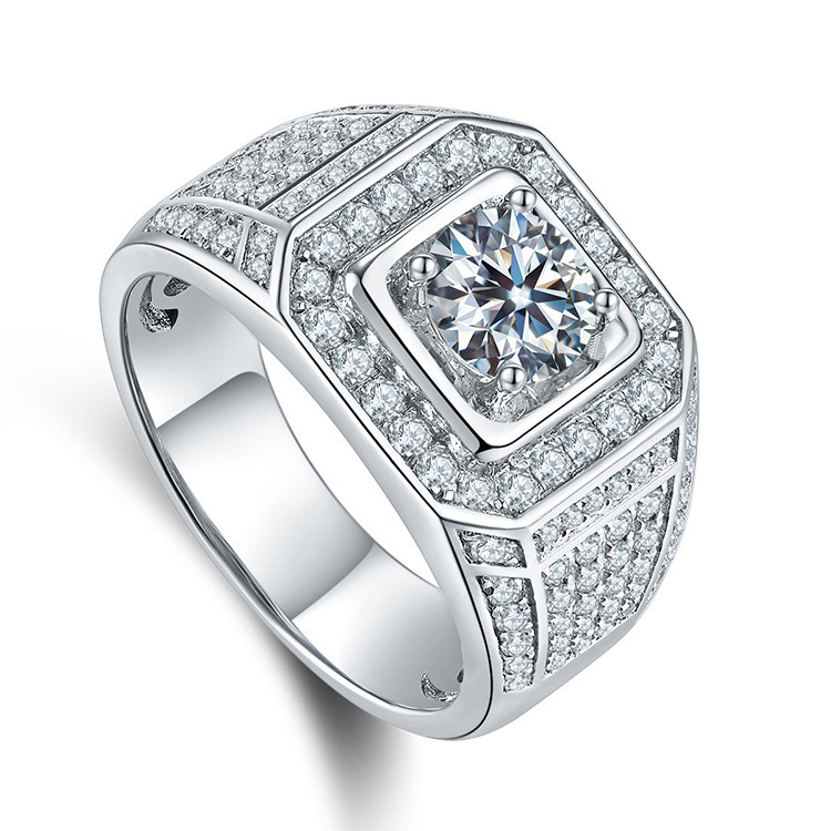 S925 High-end irregular moissanite silver ring Engagement,