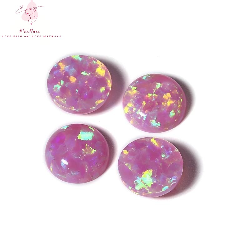Wholesale Synthetic Fire Opal Round Cabochon Beads for Jewelry Making