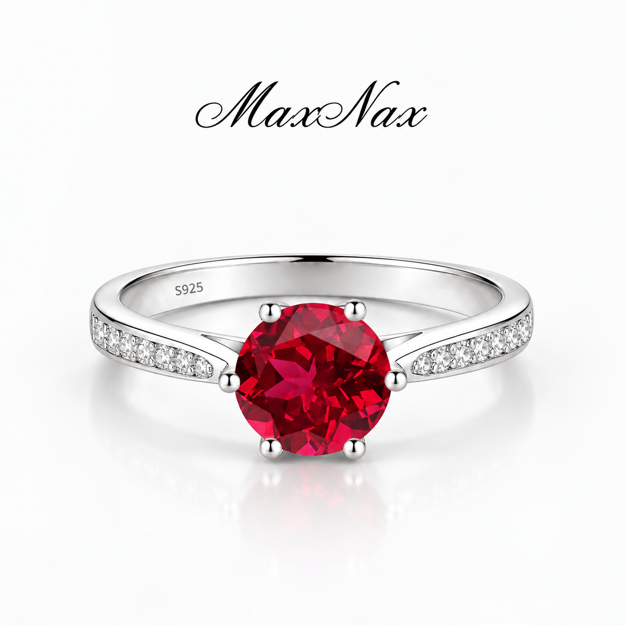 wholesale Pigeon blood 925 pure silver daily pulling method cultivated ruby stone ring