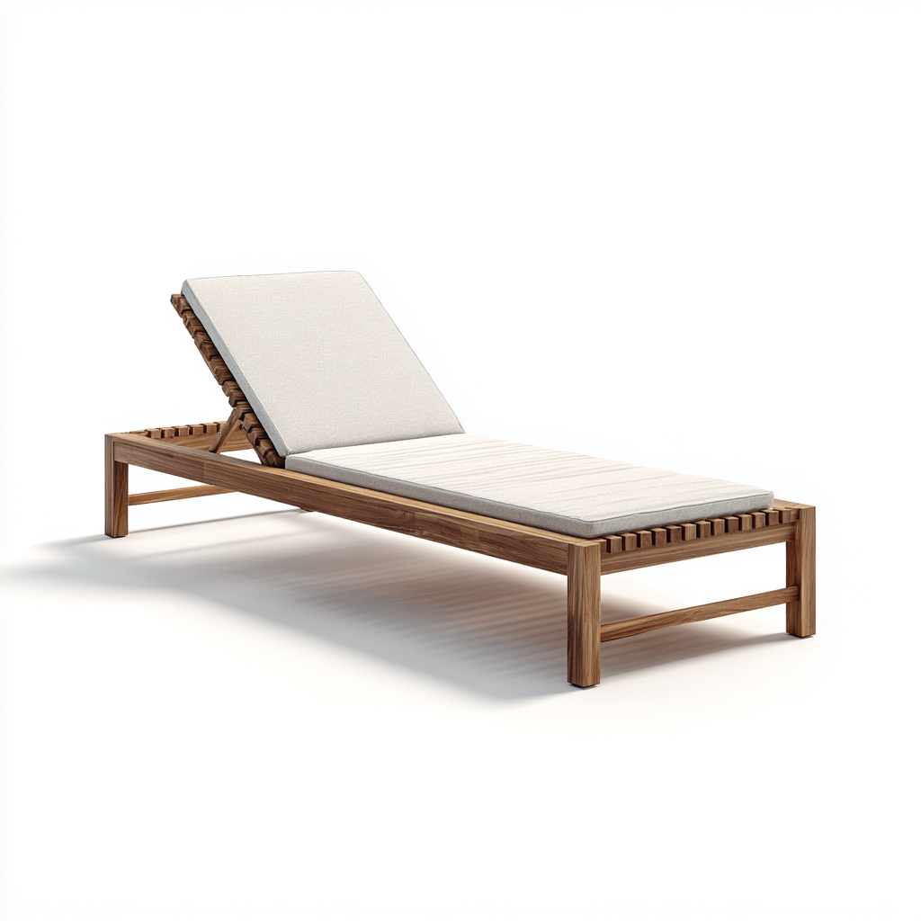 Sonnenliege Holz 200x65x80 cm - hellgrau - verstellbare Gartenliege-Vanorvinest