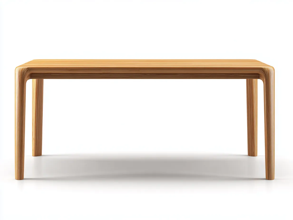 Esstisch Holz 170x78x75 cm - Natur - gerundetes Design für Esszimmer