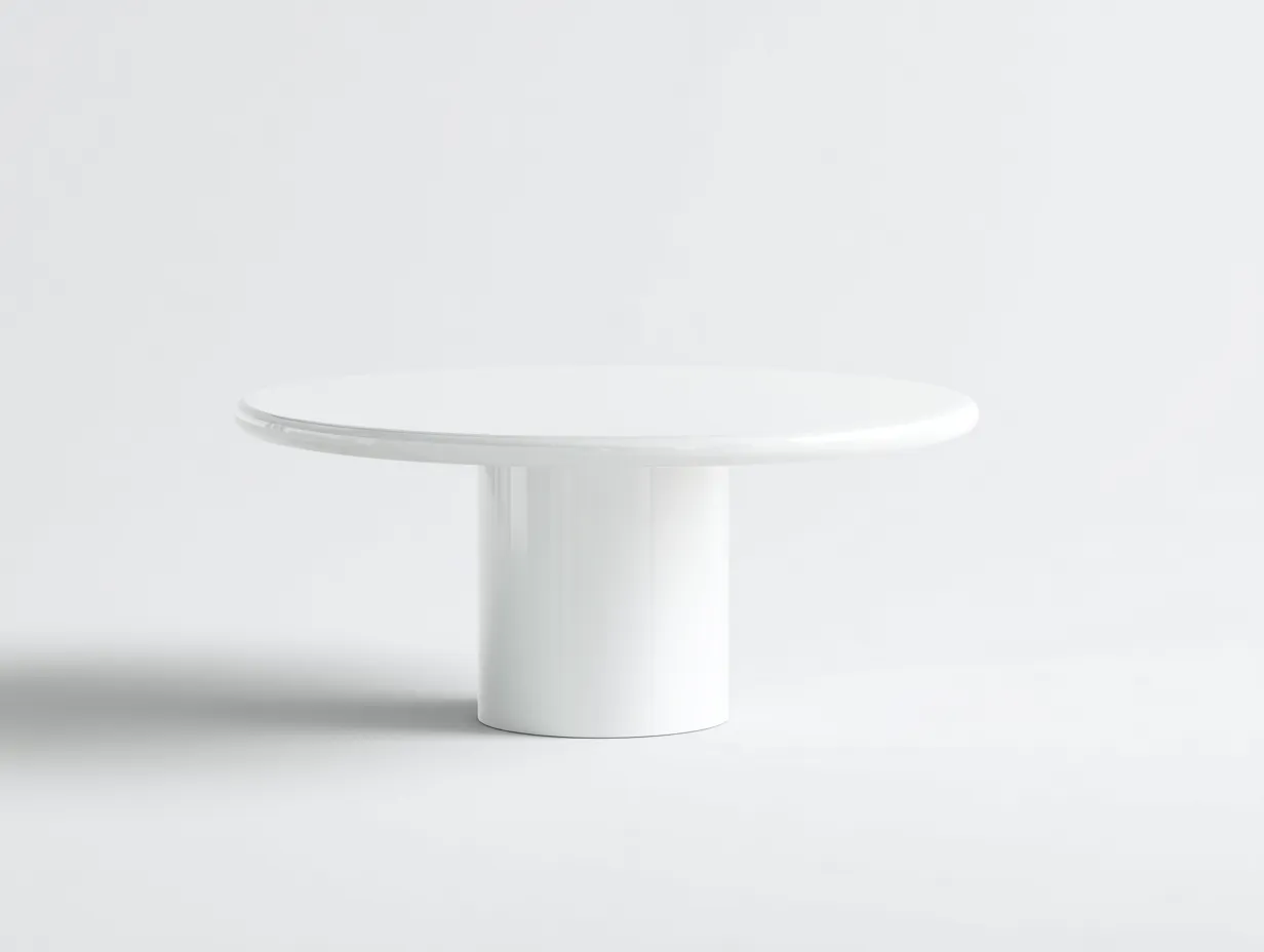 Esstisch Rund 120x120x75 cm - Weiß - minimalistisches Design für Esszimmer