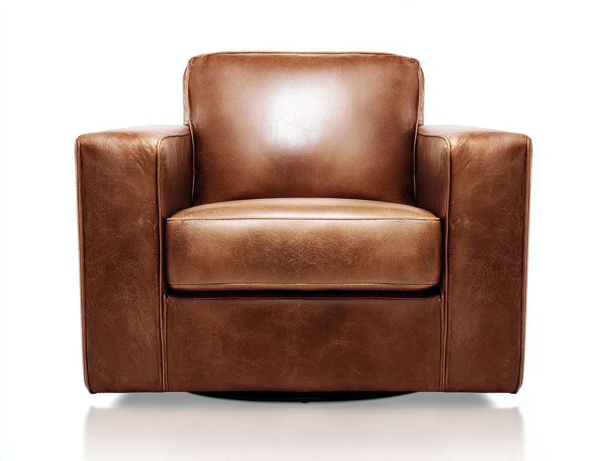 Sessel Stoff 89x87x88 cm - Beige - drehbares Blockdesign für Wohnzimmer