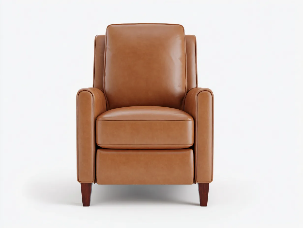 Sessel Leder 91x88x101 cm - Cognacbraun - klassisches Komfortdesign für Wohnzimmer