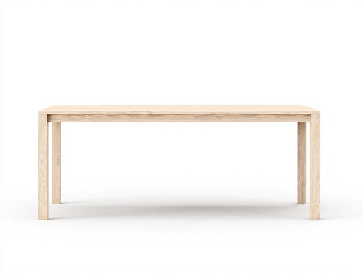 Escritorio de madera 176x74x74 cm - pino claro - estilo sobrio para estudio
