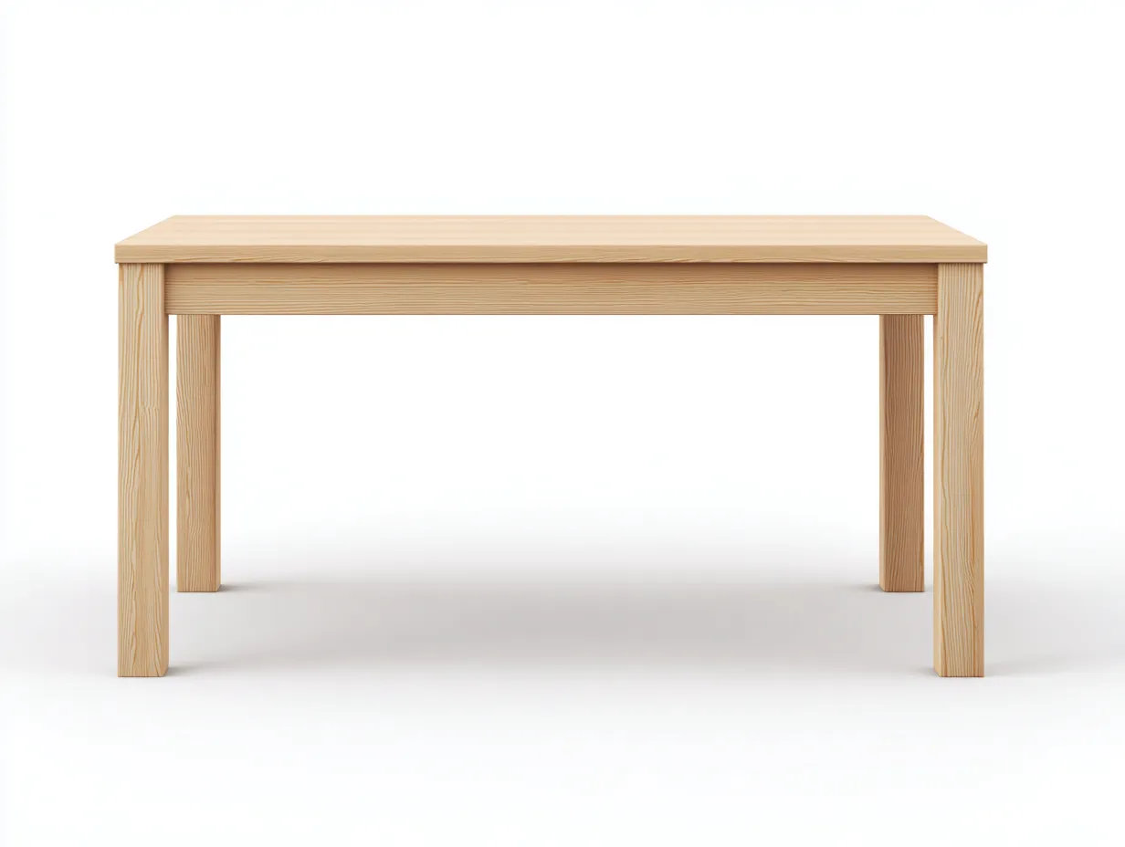 Escritorio de madera 166x71x74 cm - madera clara - estructura reforzada para estudio