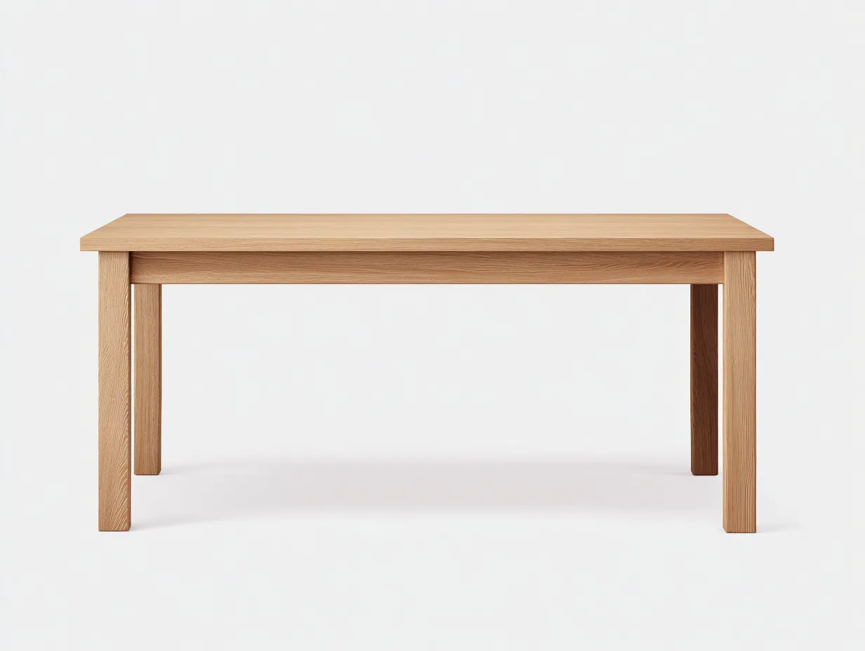 Escritorio de madera 170x76x76 cm - roble natural - diseño recto para estudio