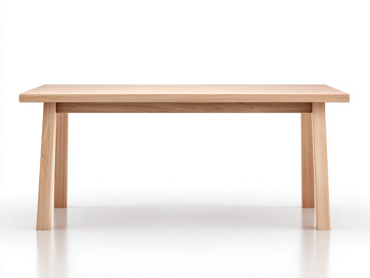 Escritorio de madera 168x73x74 cm - madera clara - diseño minimalista para estudio