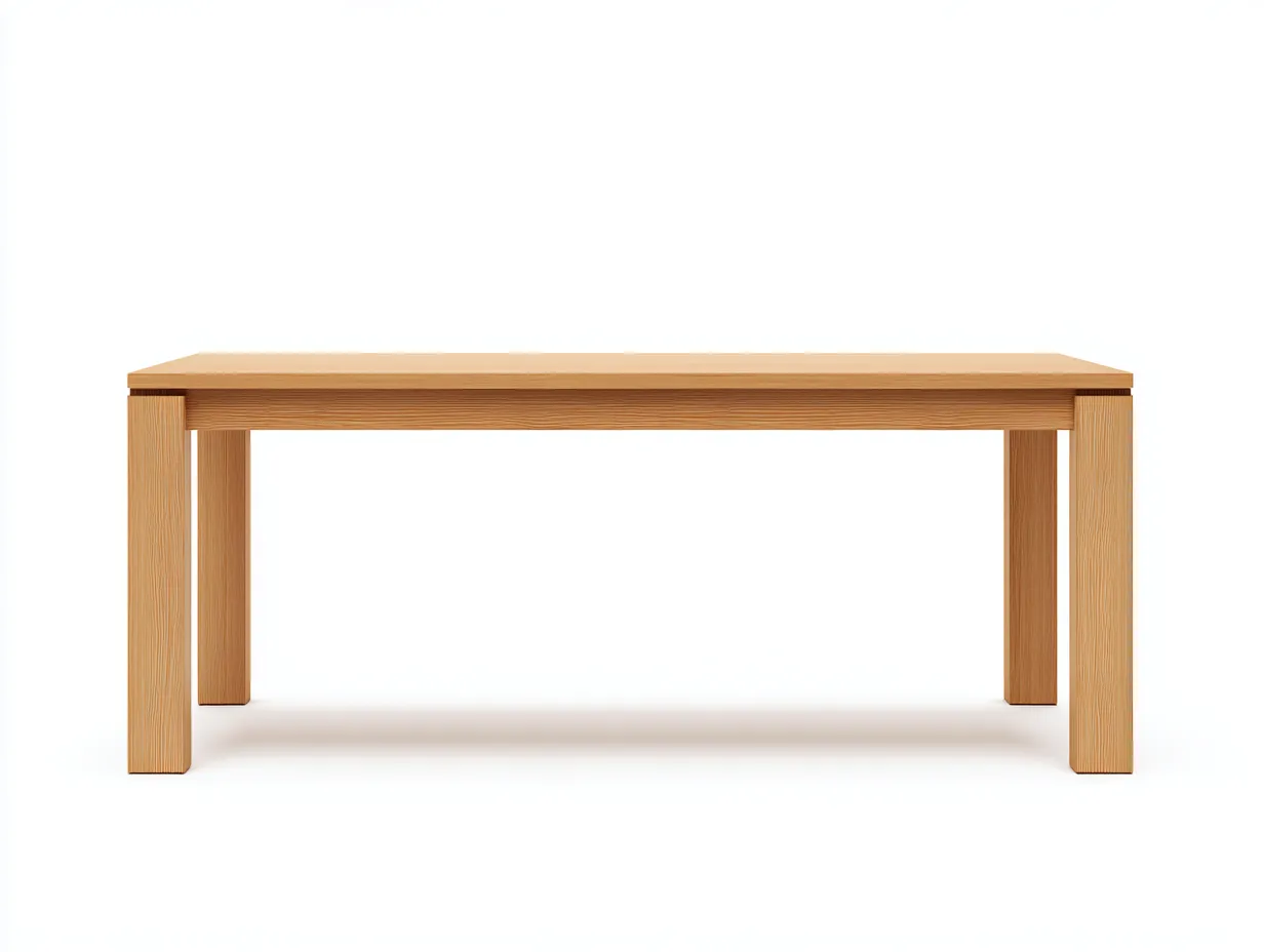 Escritorio de madera 174x73x75 cm - tono natural - diseño recto para estudio