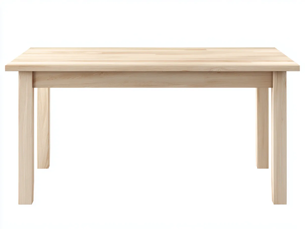 Escritorio de madera 155x68x74 cm - roble claro - líneas limpias para estudio