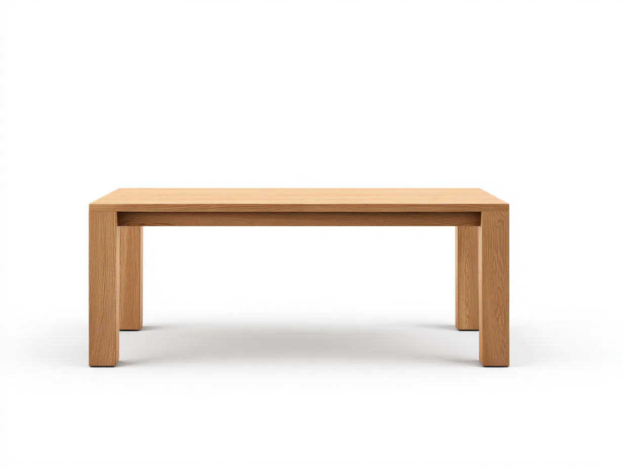 Escritorio de madera 158x69x75 cm - roble natural - formato compacto para estudio