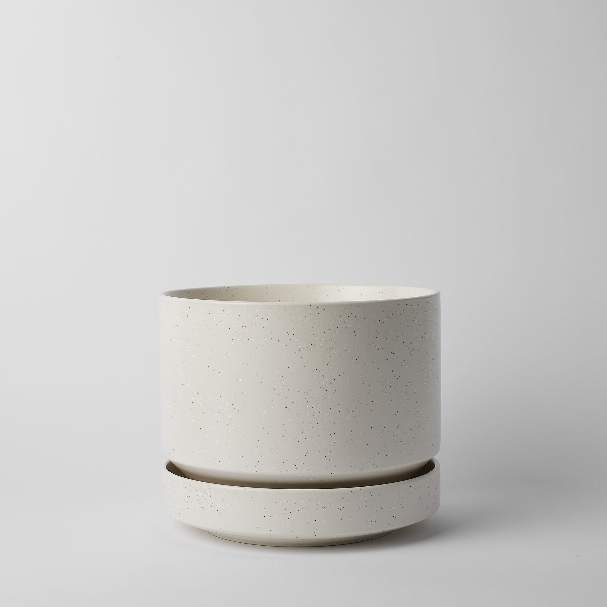 Modern Round Ceramic Planter Set