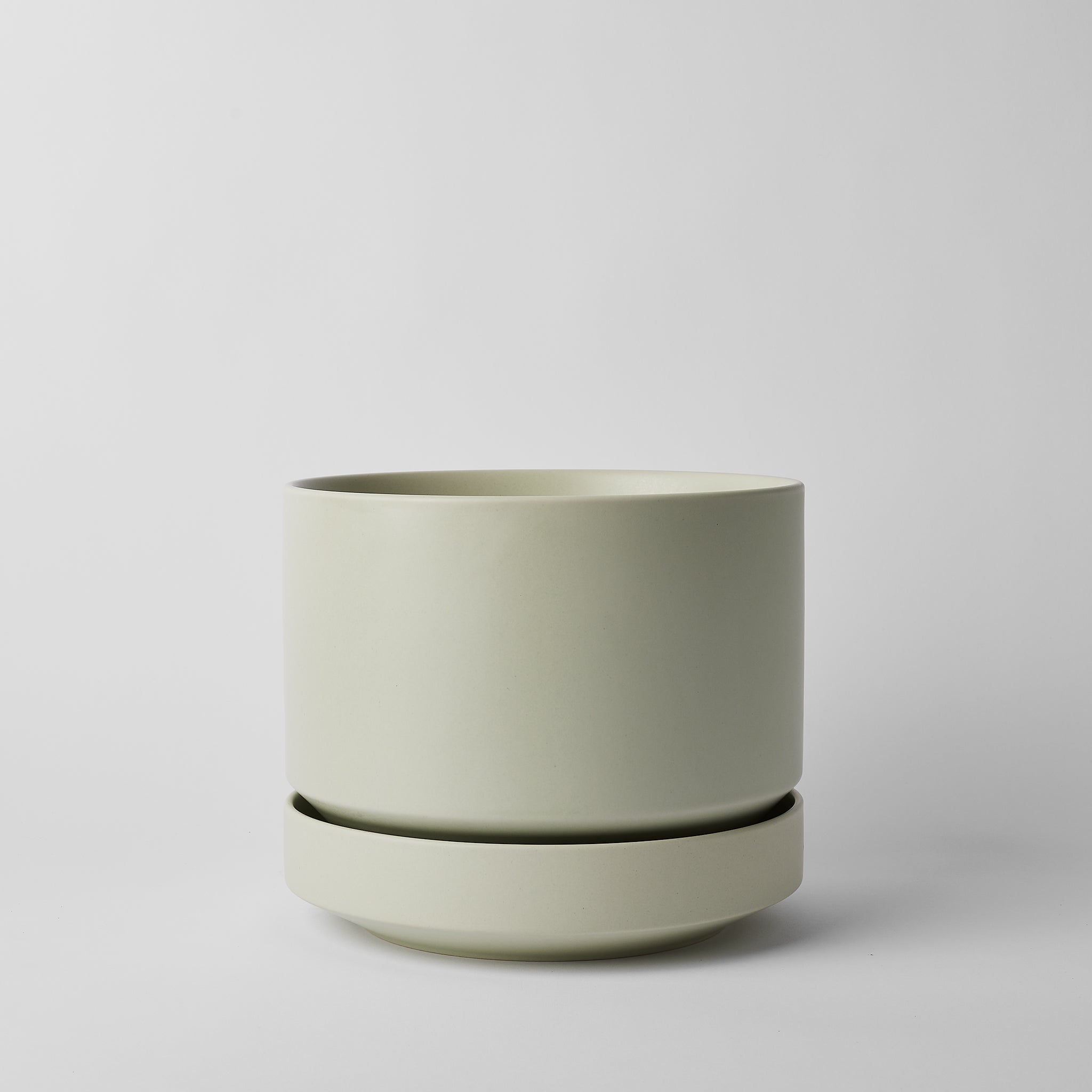 Modern Round Ceramic Planter Set