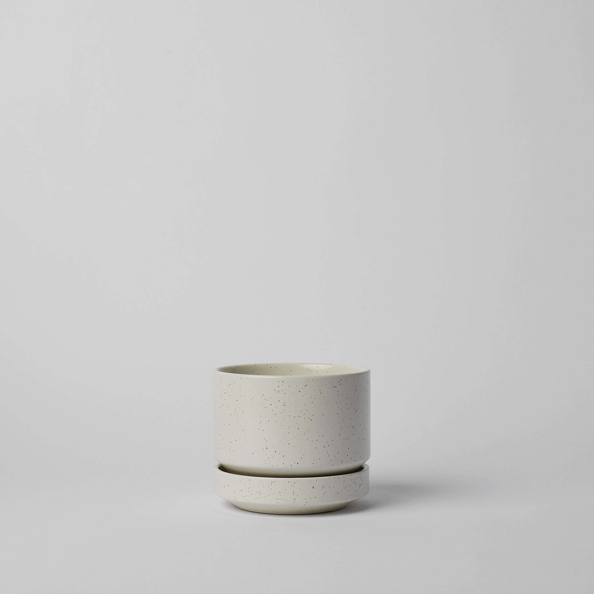 Modern Round Ceramic Planter Set