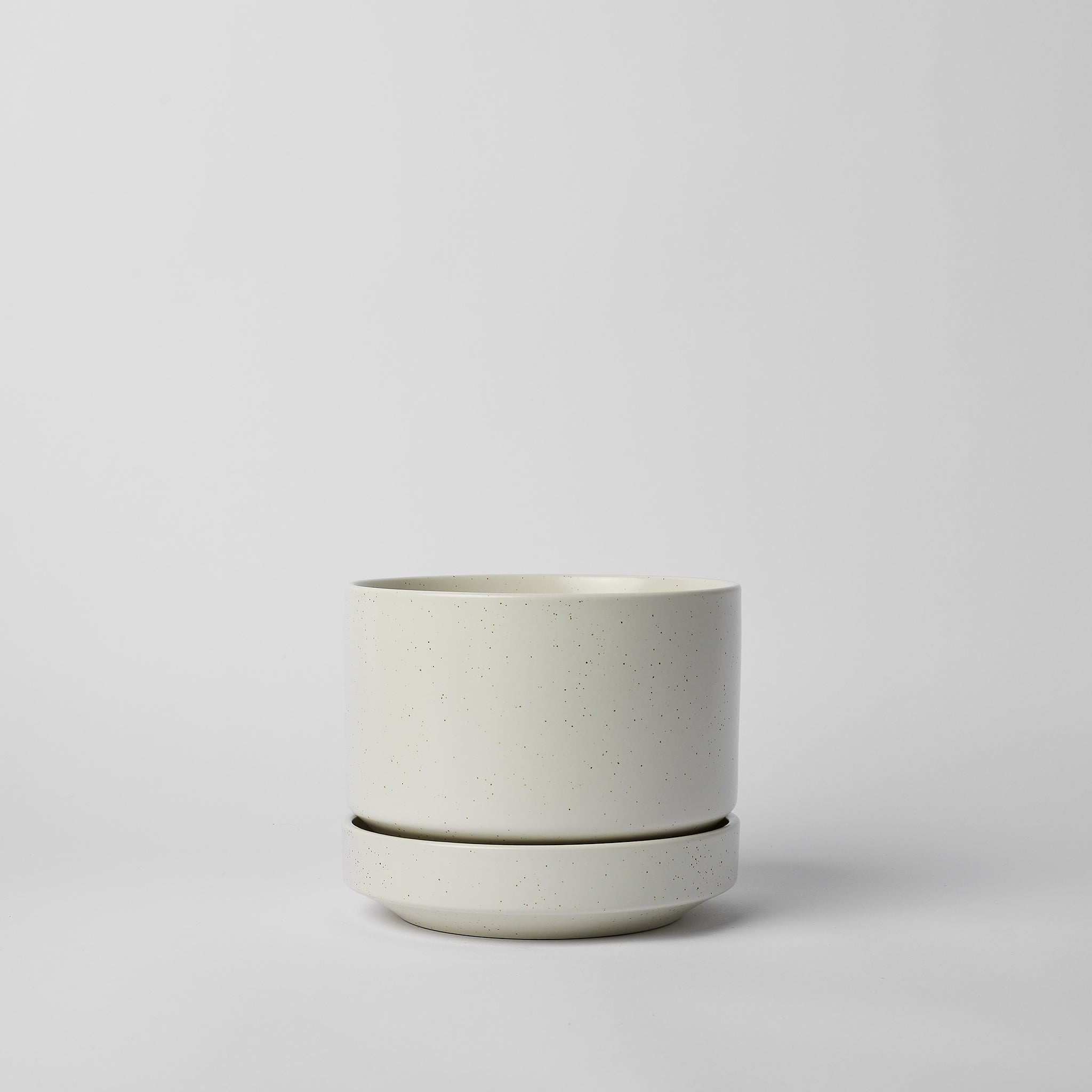 Modern Round Ceramic Planter Set