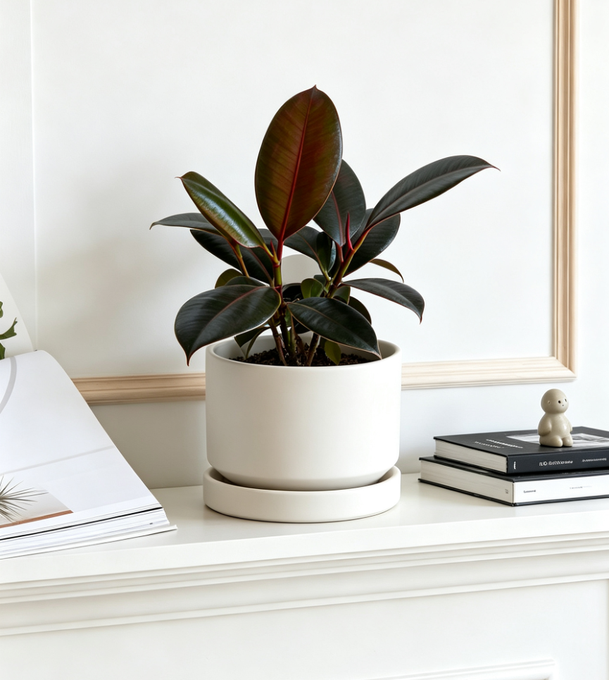 Modern Round Ceramic Planter Set
