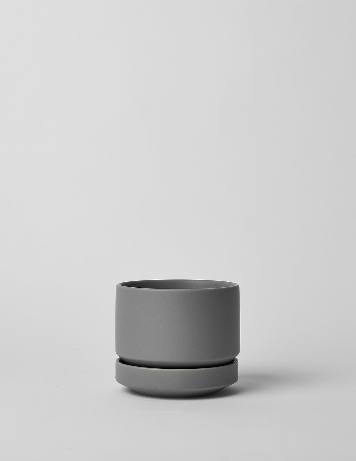 Modern Round Ceramic Planter Set