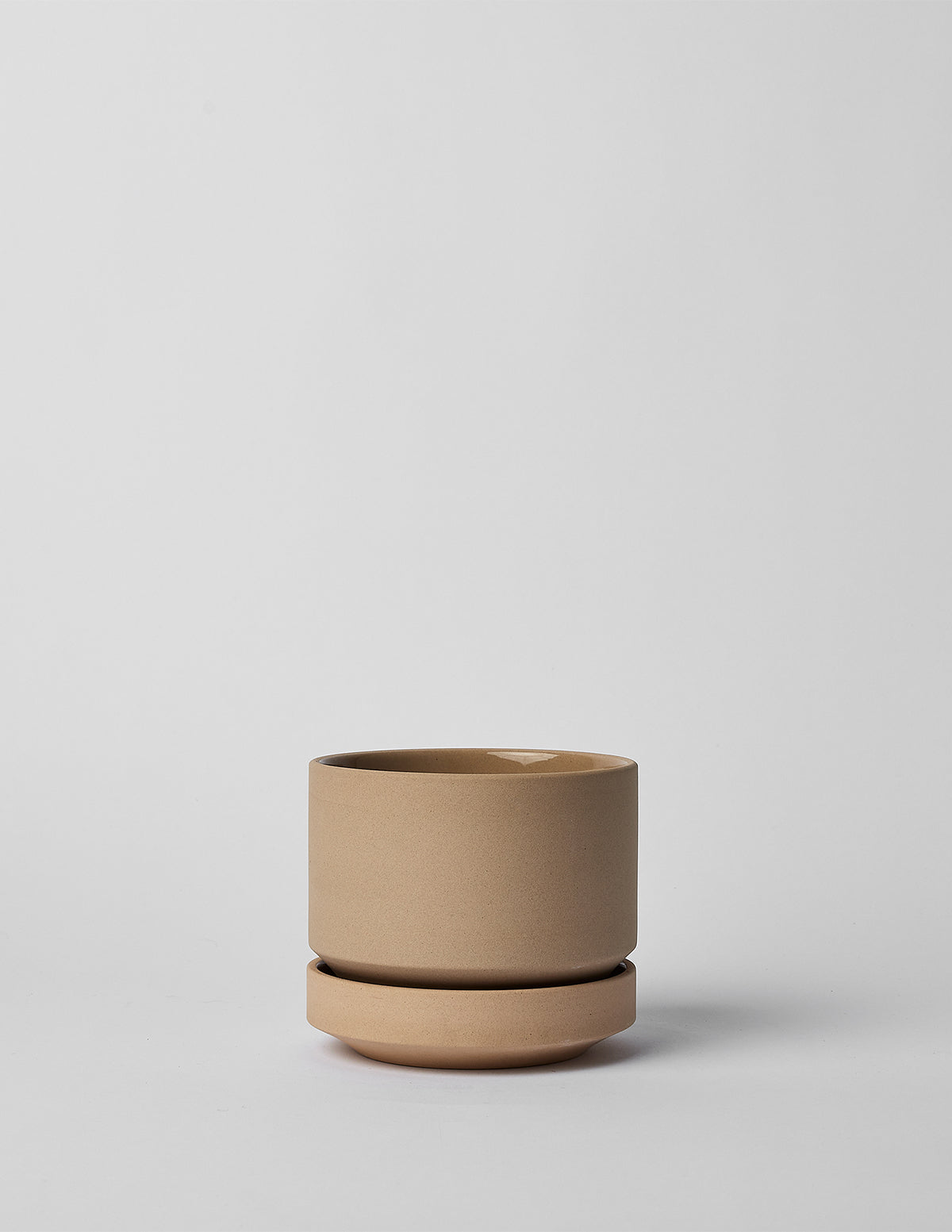 Modern Round Ceramic Planter Set