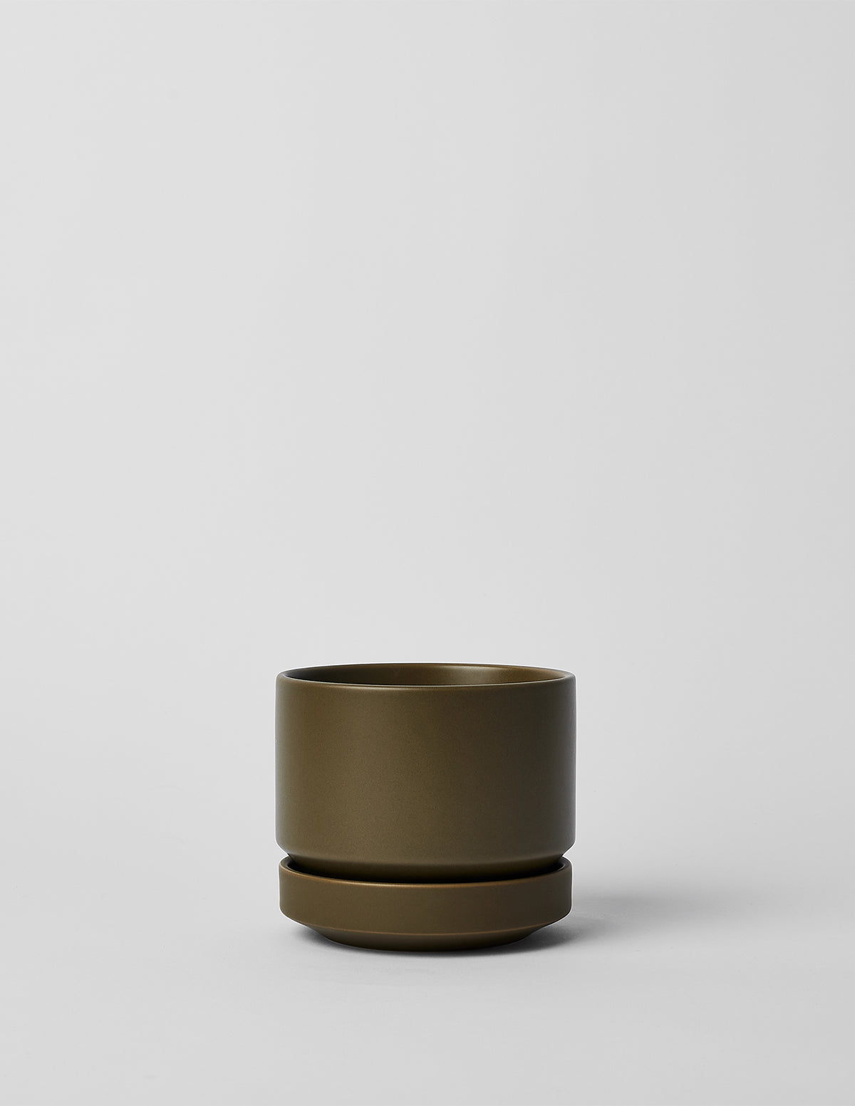Modern Round Ceramic Planter Set