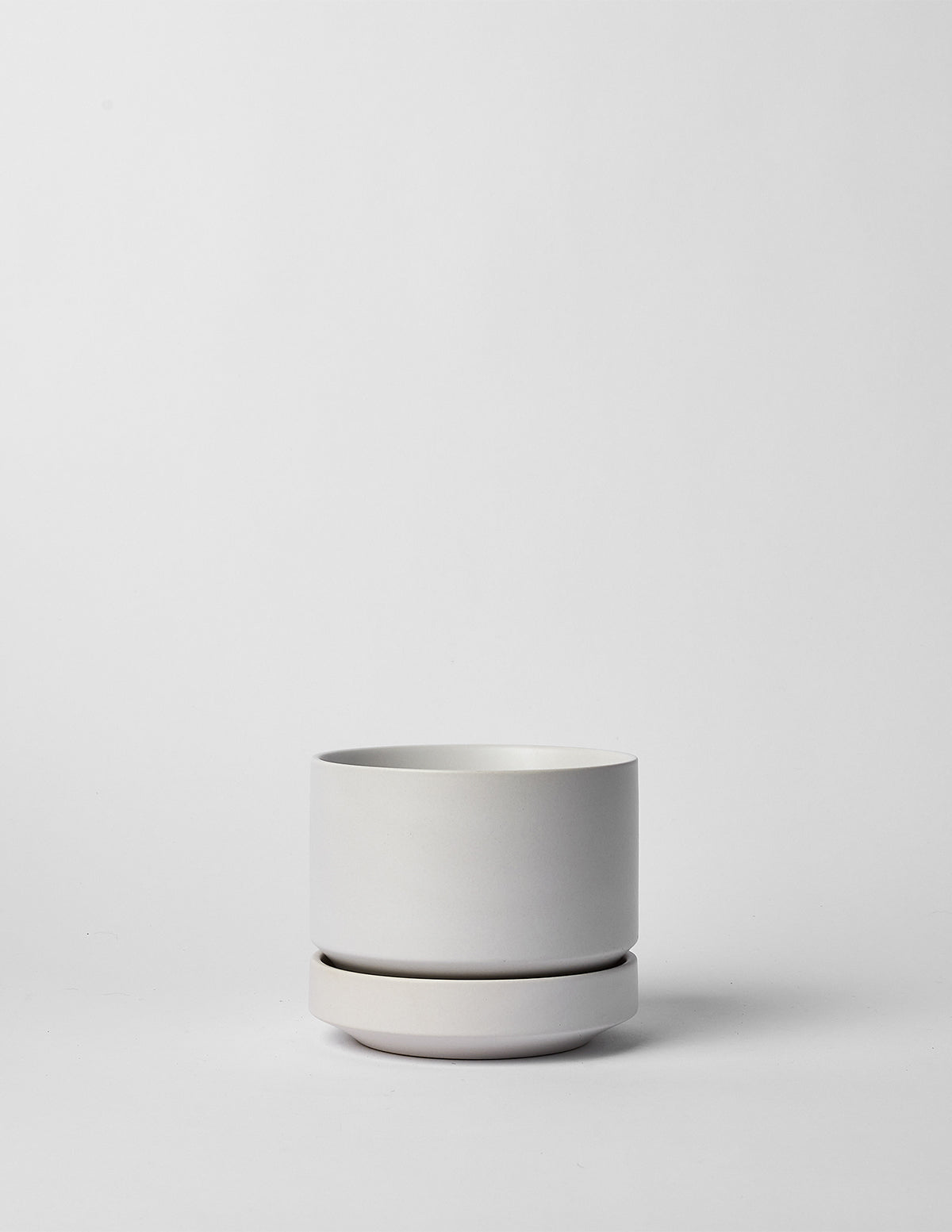 Modern Round Ceramic Planter Set