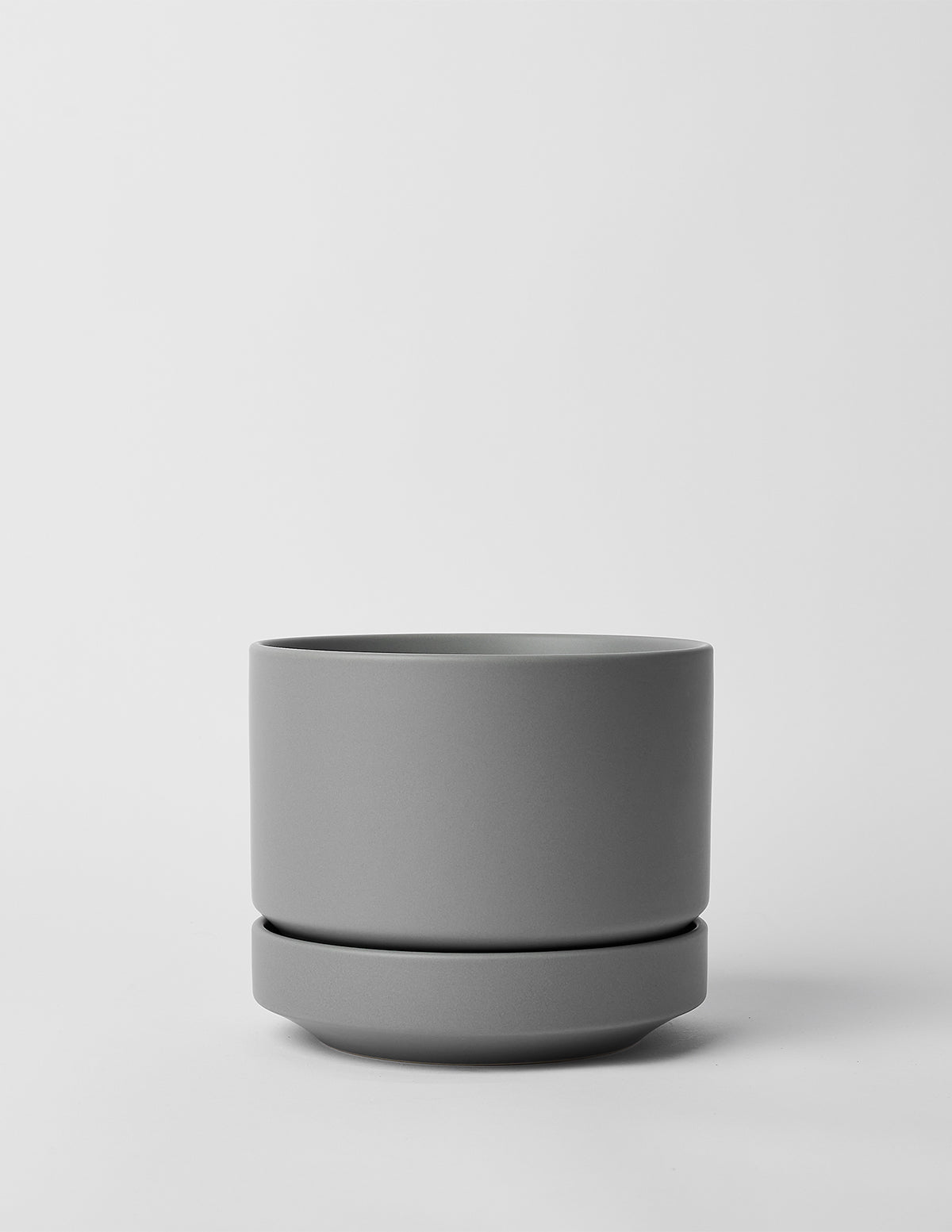 Modern Round Ceramic Planter Set
