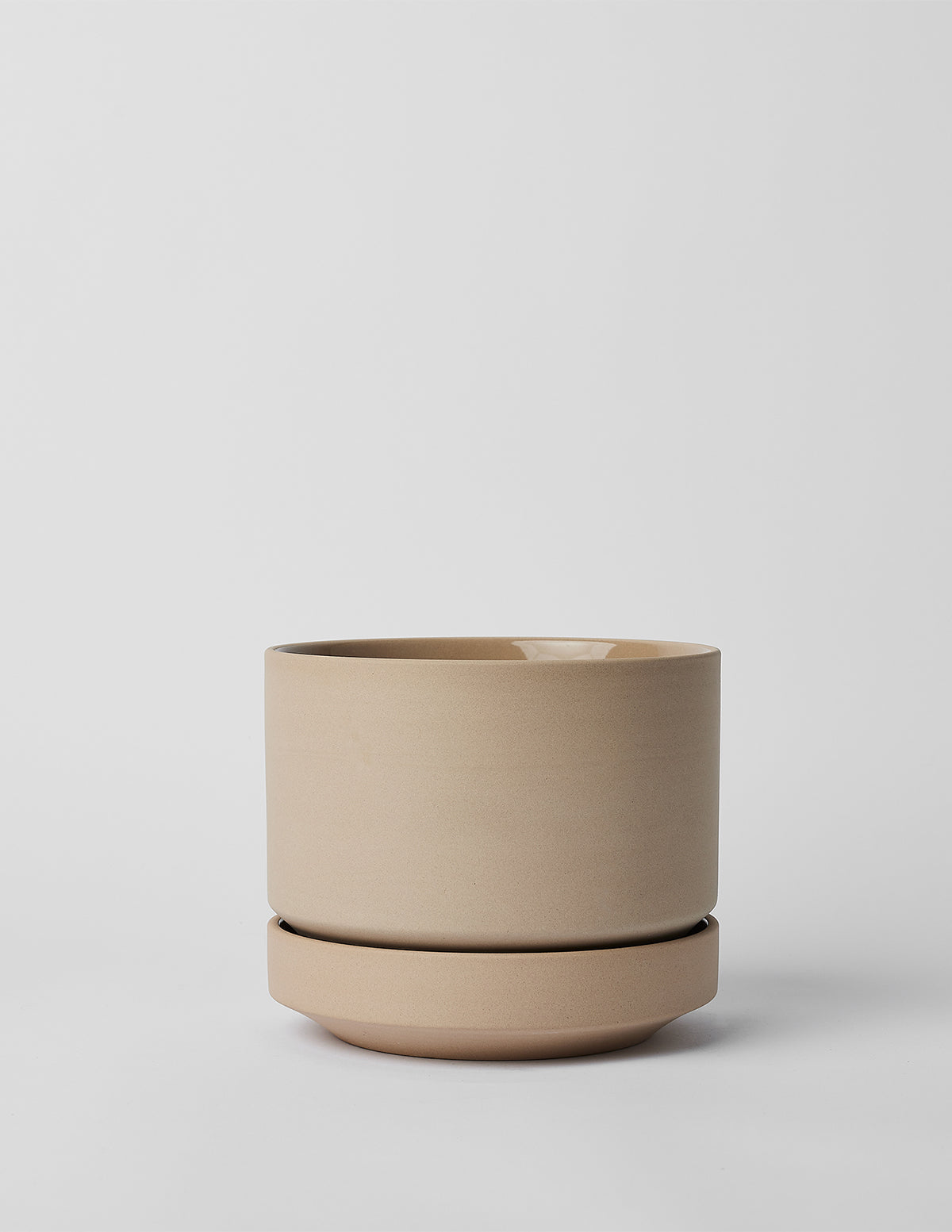 Modern Round Ceramic Planter Set