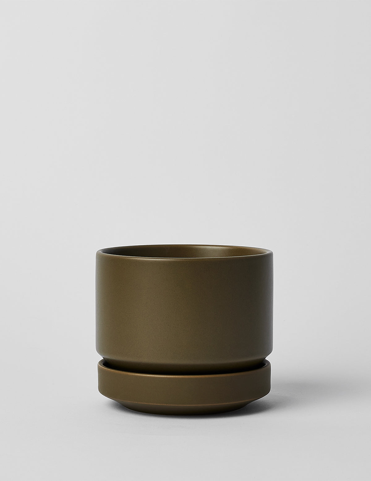 Modern Round Ceramic Planter Set