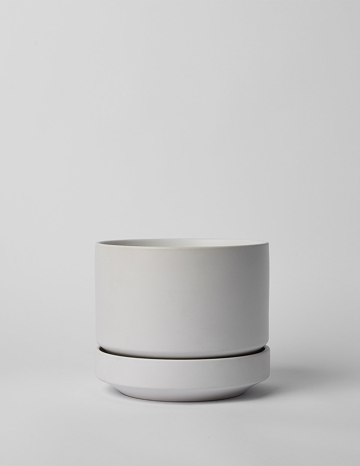 Modern Round Ceramic Planter Set